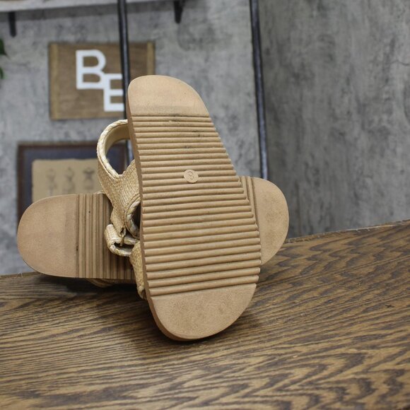 A New Day Womens Tilly Raffia Platform Footbed Sandals 92611757 Tan Brown 8M - Picture 5 of 10